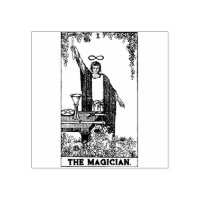 Tarot Card: The Magician: Personalized Text Rubber Stamp