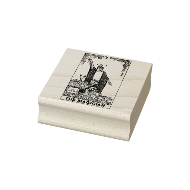 Tarot Card: The Magician: Personalized Text Rubber Stamp