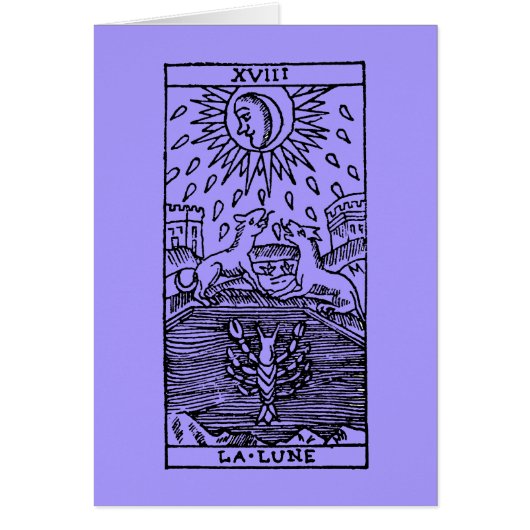 Tarot Card: The Moon (Front)