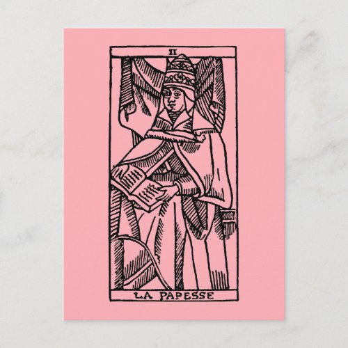 Tarot Card The Popess Postcard