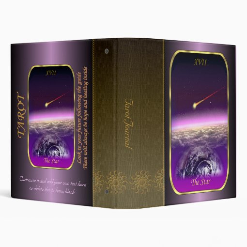 Tarot Card The Star 1" Tarot Journal Binder Zazzle