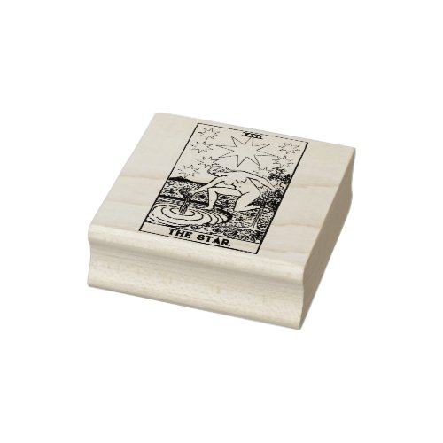 Tarot Card The Star Personalized Text Rubber Stamp