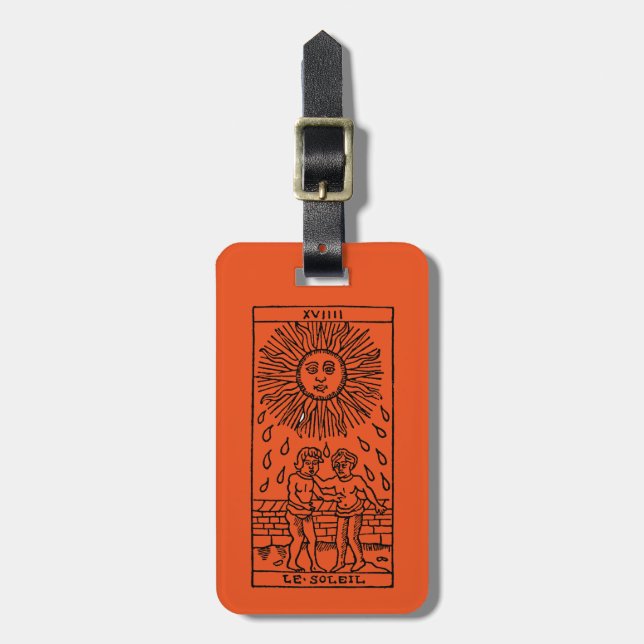 Tarot Card: The Sun Luggage Tag (Front Vertical)