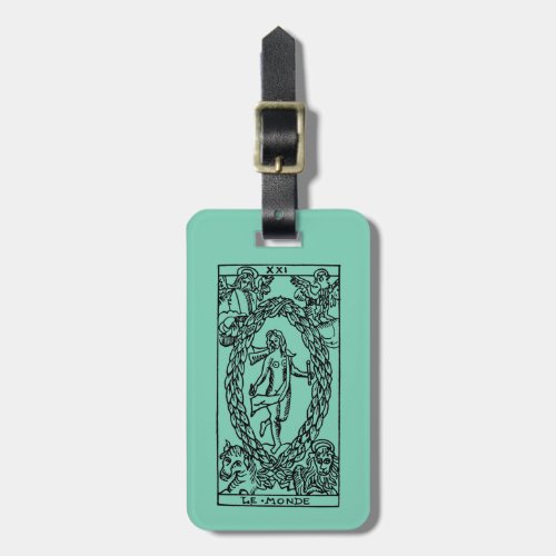 Tarot Card The World Luggage Tag