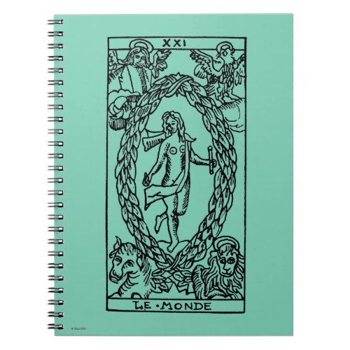 Tarot Card The World Notebook