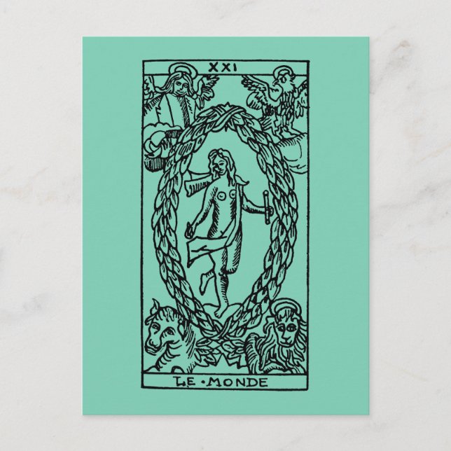 Tarot Card: The World Postcard (Front)