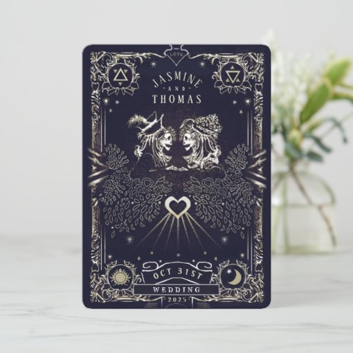 Tarot Card Wedding Invitation Zazzle