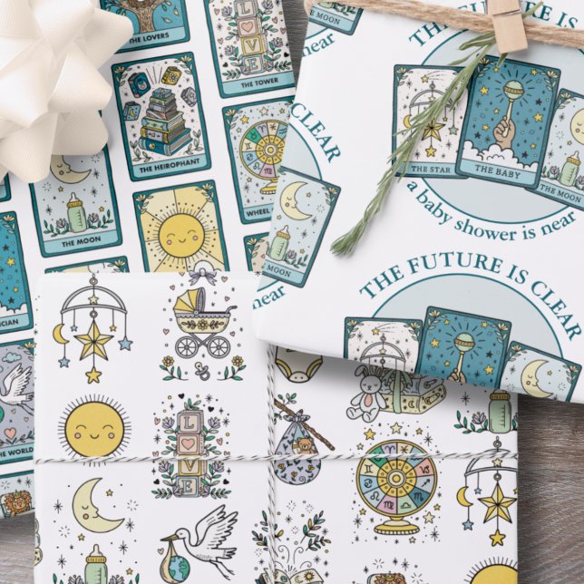 Tarot Cards Baby Shower  Wrapping Paper Sheets (Creator Uploaded)