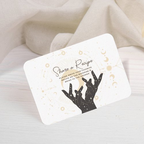 Tarot Cards  Bridal Recipe Card  Neutrals