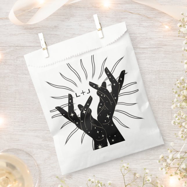 Tarot Cards | Bridal Shower | Wedding | B + W Favor Bag (Clipped)