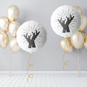 Tarot Cards Bridal Shower Wedding Hands B+W Balloon