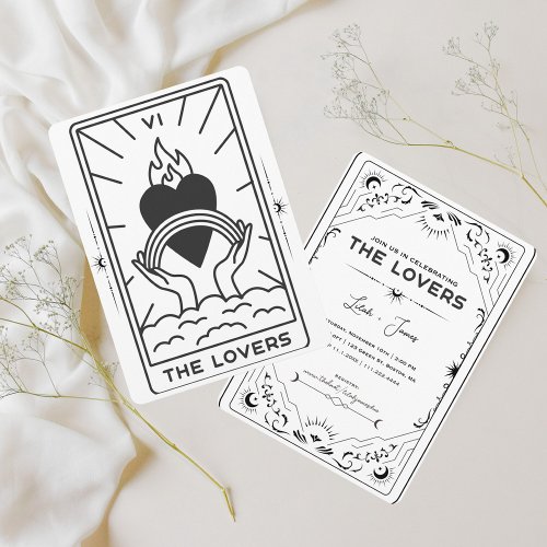 Tarot Cards  Bridal Shower  Wedding  Modern BW