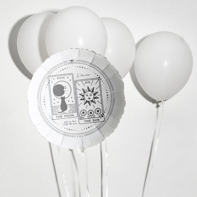 Tarot Cards | Bridal Shower | Wedding | Modern B+W Balloon (Creator Uploaded)