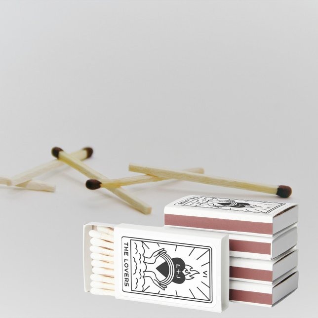 Tarot Cards | Bridal Shower | Wedding | Modern B+W Matchboxes (Creator Uploaded)