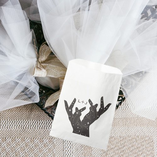 Tarot Cards  Bridal Shower  Wedding  Neutrals Favor Bag