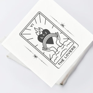 Tarot Cards Bridal Shower Wedding Tarot B+W Napkins