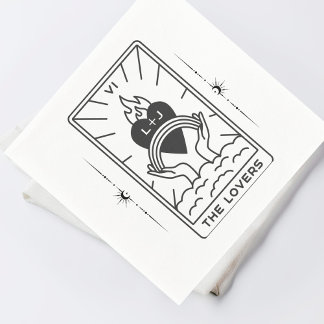 Tarot Cards | Bridal Shower | Wedding | Tarot B+W Napkins
