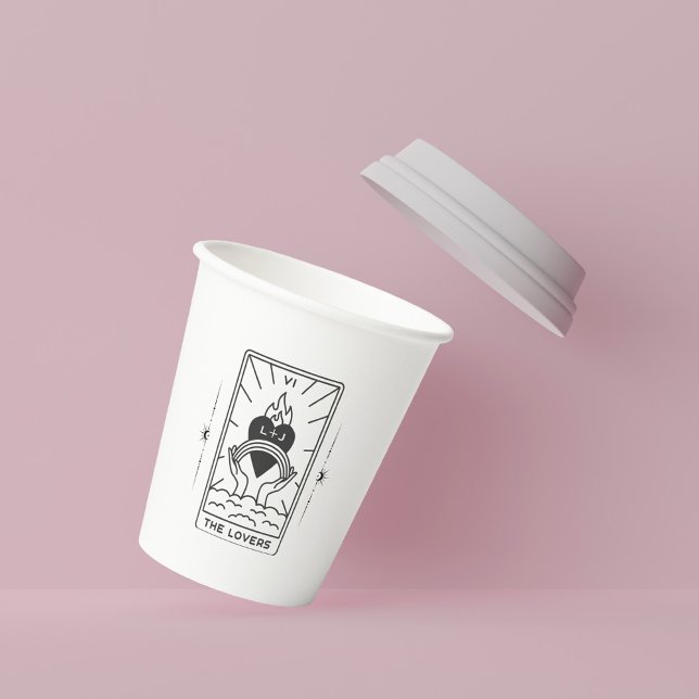 Tarot Cards | Bridal Shower | Wedding | Tarot B+W Paper Cups (Creator Uploaded)
