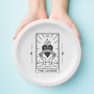 Tarot Cards   Bridal Shower   Wedding   Tarot B+W Paper Plates