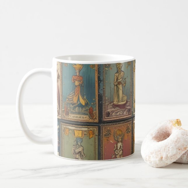 Tarot Cards Coffee Mug (With Donut)