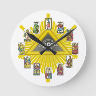 Tarot Cards Fortune Teller Clock