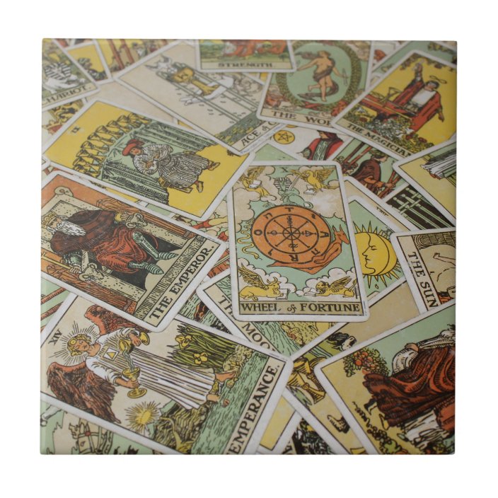 Tarot Cards pattern Ceramic Tile