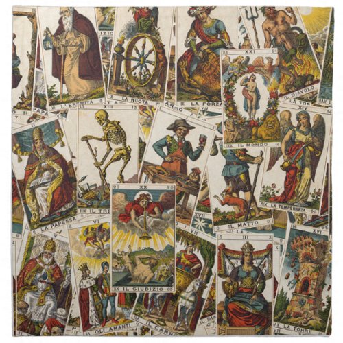 Tarot cards pattern napkin