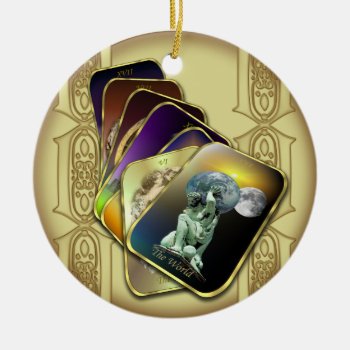 Tarot Cards Personalized Round Ornament by WitchysCauldron at Zazzle