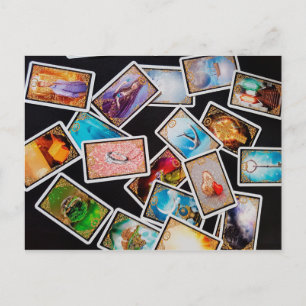 tarot cards postcard