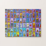 Tarot Cards Puzzle<br><div class="desc">Collection of colorful tarot cards from Major and Minor Arcana. Set on a blue gradient background.</div>