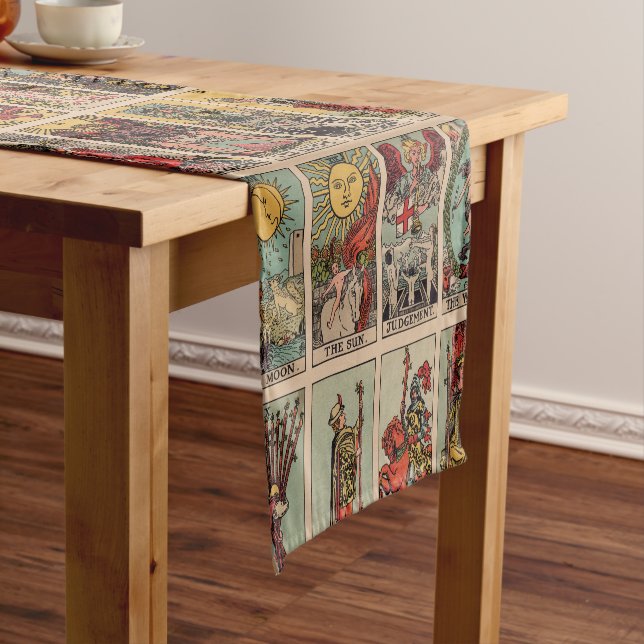 Tarot Cards Tablecloth Runner - Vintage Tarot  (In Situ)