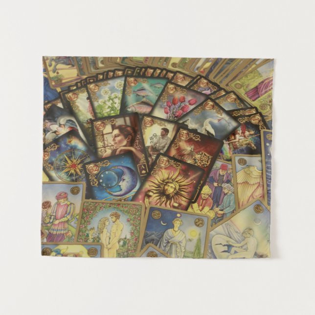 tarot cards tapestry (Front (Horizontal))