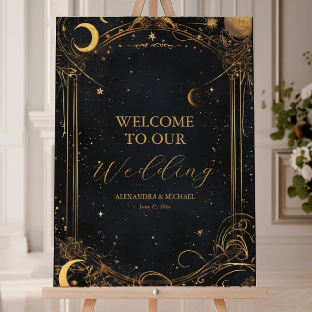 Tarot Celestial Wedding Sun Moon Stars Gold Foam Board (Creator Uploaded)