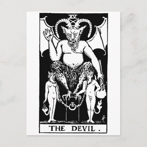 Tarot devil postcard
