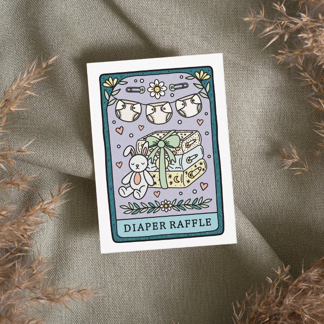Tarot Diaper Raffle Baby Shower Enclosure Card (Creator Uploaded)