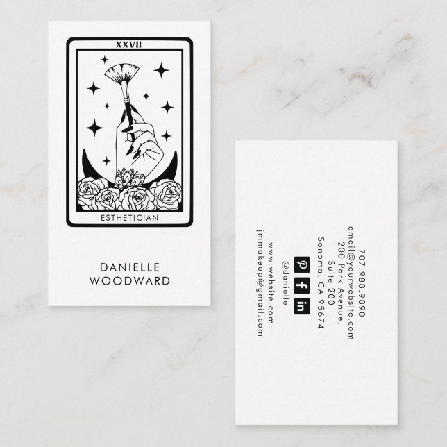 Tarot Esthetician Branding Business Card (Front/Back)