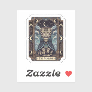 Tarot Fold – Scottish Fold Cat Tarot Halloween Sticker