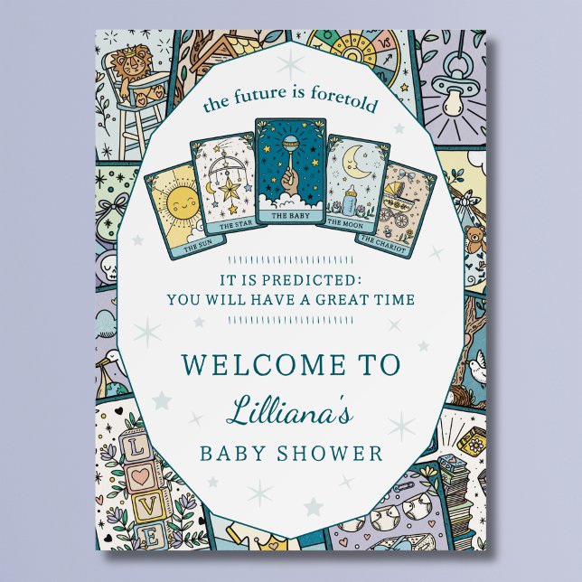 Tarot Fortune Teller Baby Boy Shower Welcome Foam Board (Creator Uploaded)