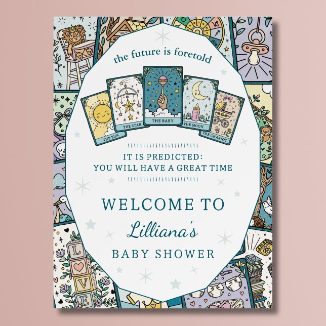 Tarot Fortune Teller Baby Girl Shower Welcome Foam Board (Creator Uploaded)