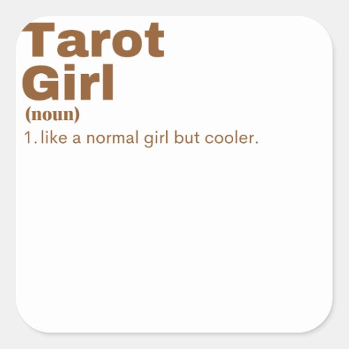 Tarot Girl _ Tarot Square Sticker