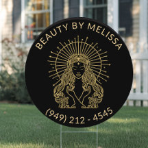 Tarot Hair Makeup Nails Salon Gold Black Marketing