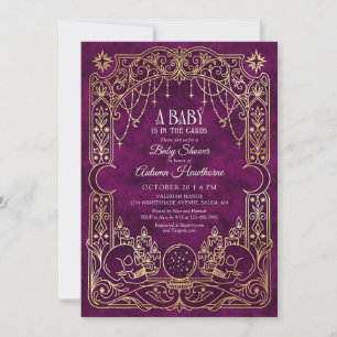 Tarot Halloween Baby Shower Invitation