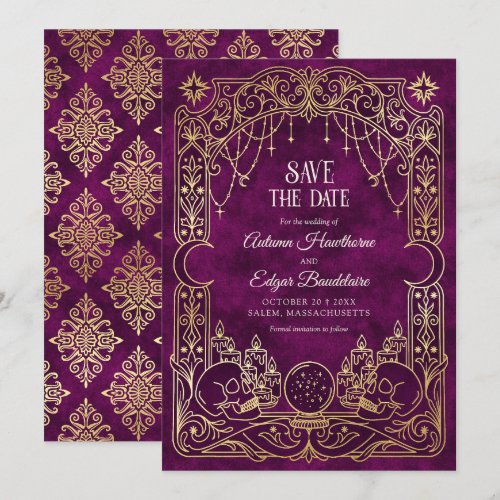 Tarot Halloween Gothic Wedding Save The Date