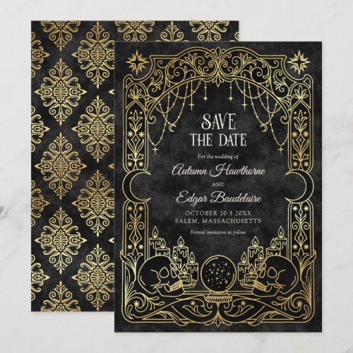 Tarot Halloween Gothic Wedding Save The Date