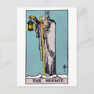 tarot-hermit postcard