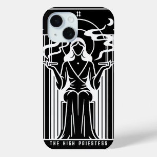 Tarot High Priestess Female Weed Smoking Occult iPhone 15 Case