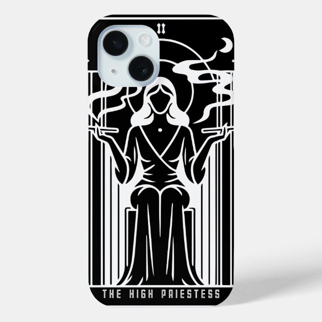 Tarot High Priestess Female Weed Smoking Occult Case-Mate iPhone Case (Back)