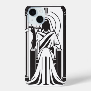 Tarot High Priestess Weed Smoking Occult iPhone 15 Case