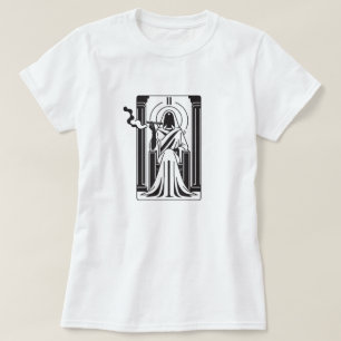 Tarot High Priestess Weed Smoking Occult T-Shirt