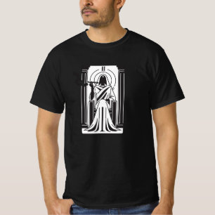 Tarot High Priestess Weed Smoking Occult T-Shirt
